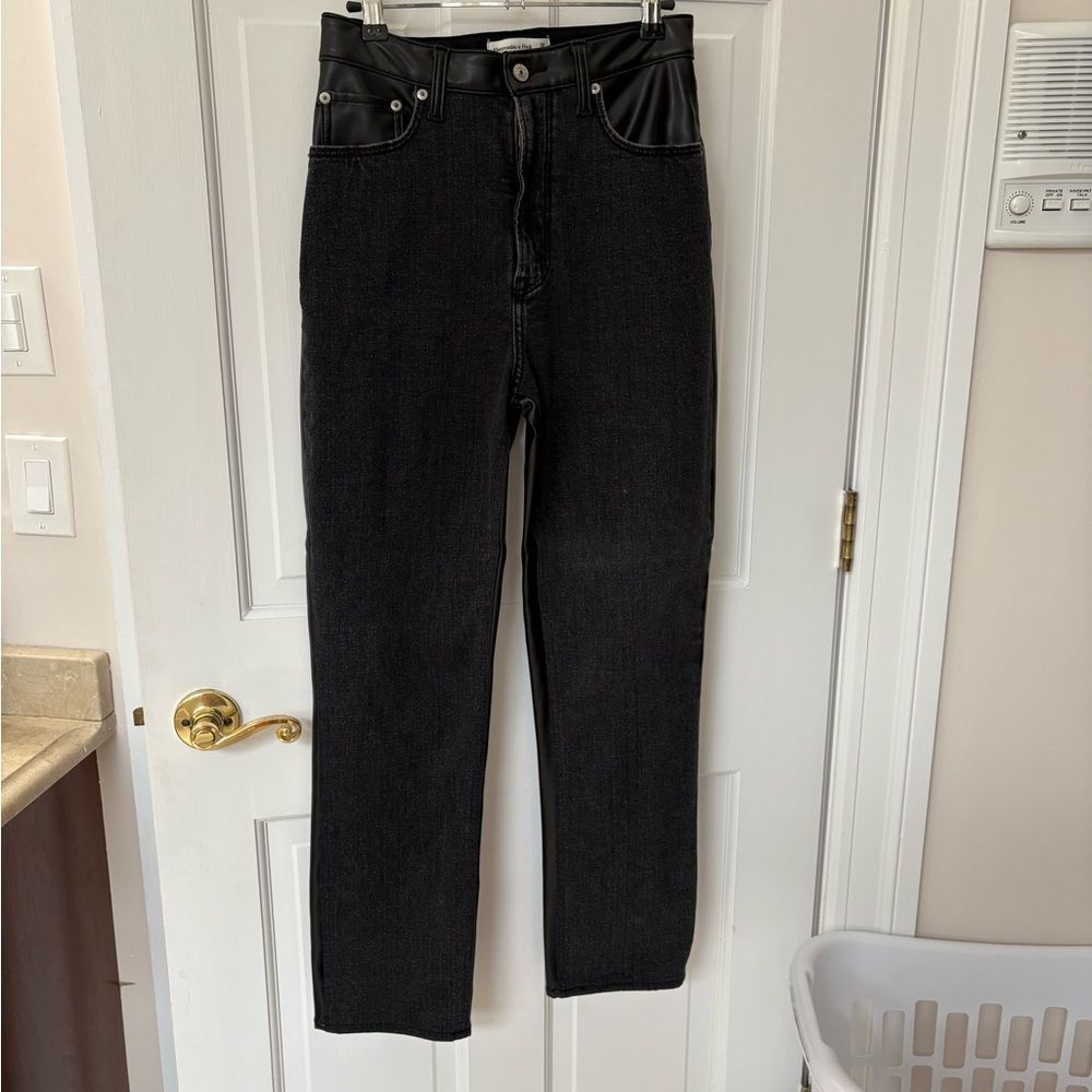 Abercrombie & Fitch Leather & Denim pants - Picture 3 of 5